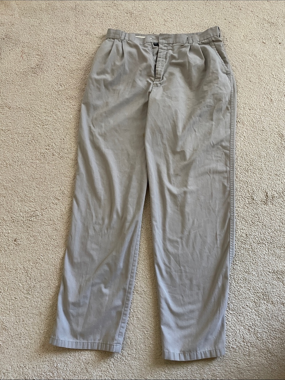 Allen Solly Light Gray Pleated Casual Chinos
